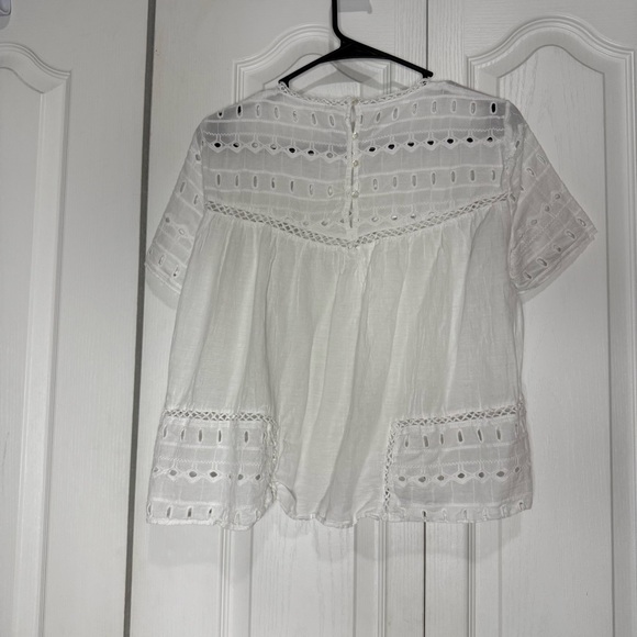 ZARA TRF Elegant White Lace Women's Blouse - Picture 5 of 5